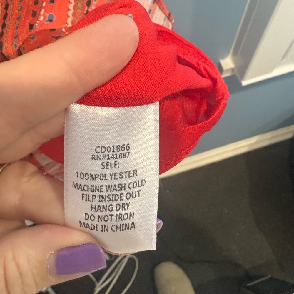 Pants Store Red Striped Ruffle Dress - Picture 5 of 5